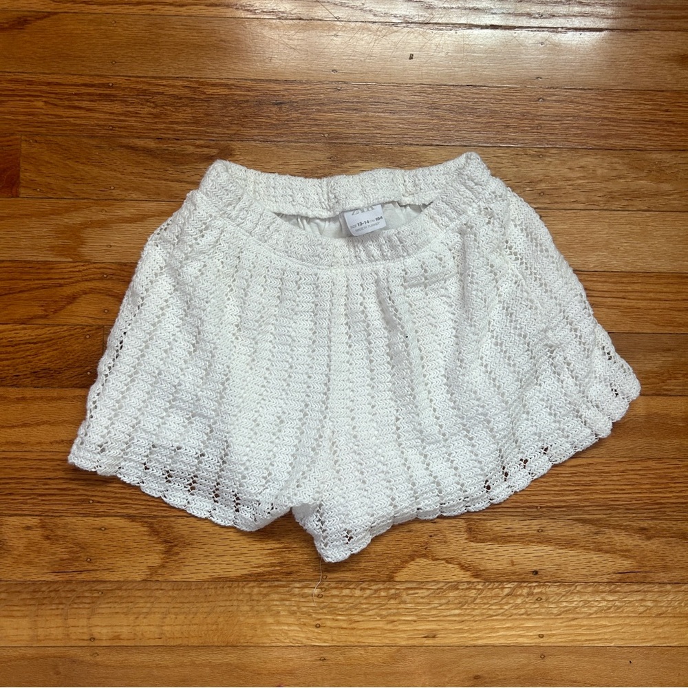 Zara Cream Knit Kids Shorts